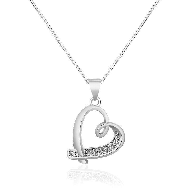 925 Silver Crystal Heart Necklace