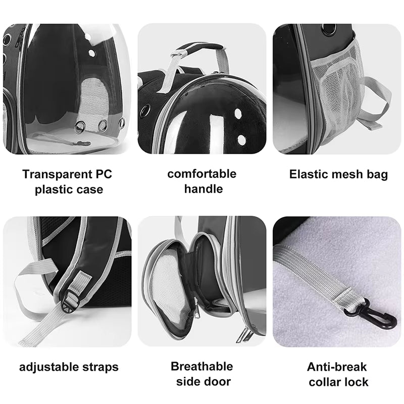 Space Capsule Cat Backpack – Breathable Travel Bag