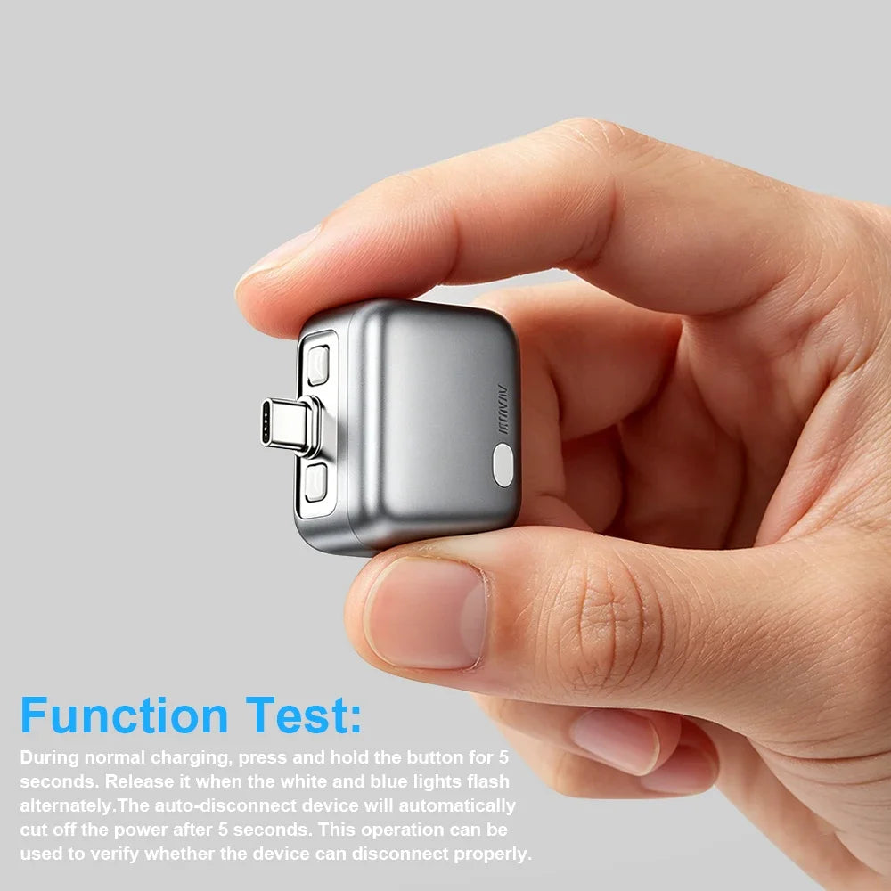 KUWAJIA KH-51 Universal Auto Disconnect Charger Adapter Type-C Charging Separator with Full Charge Auto Cut Function