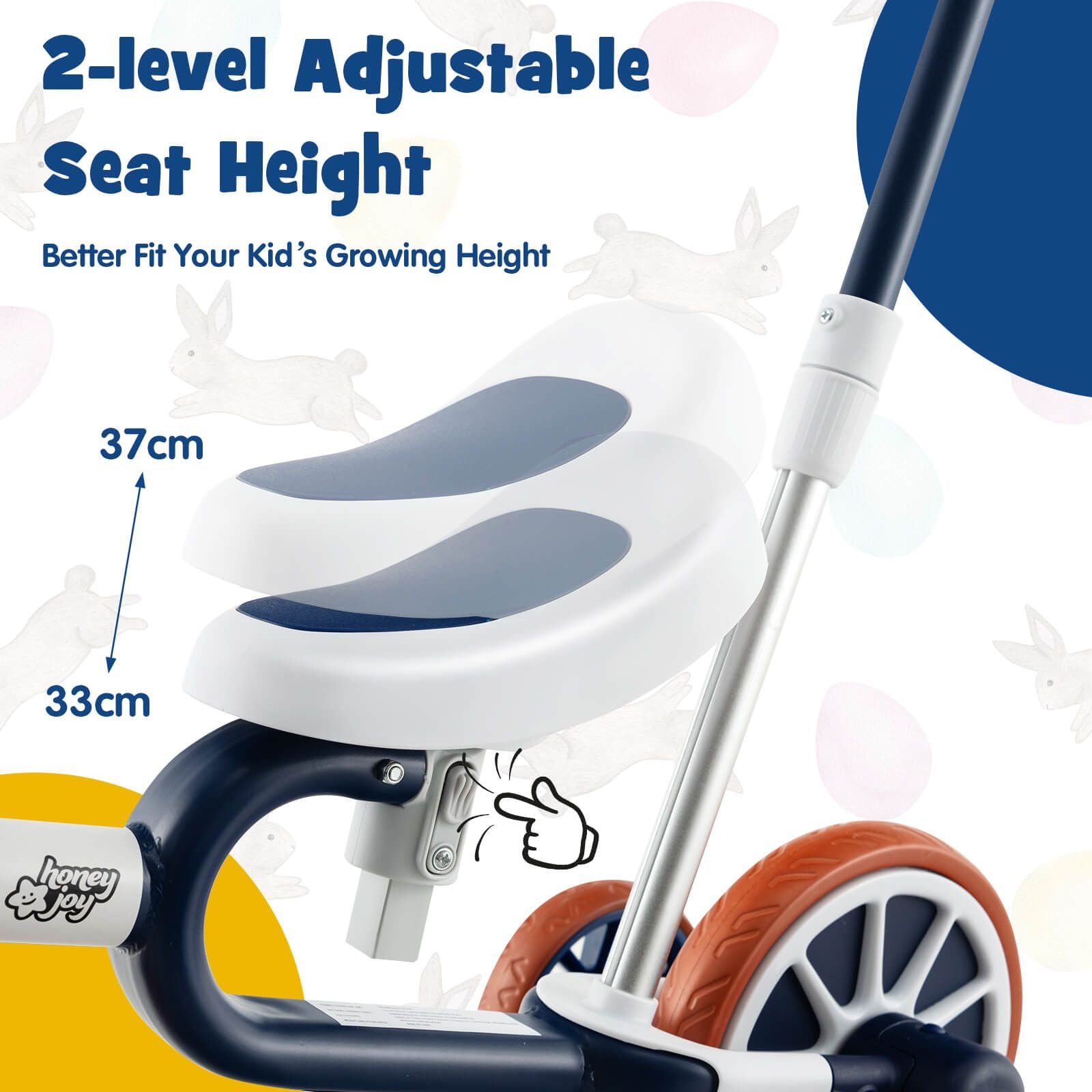 4-in-1 Kids Balance Trike – Adjustable Push Handle