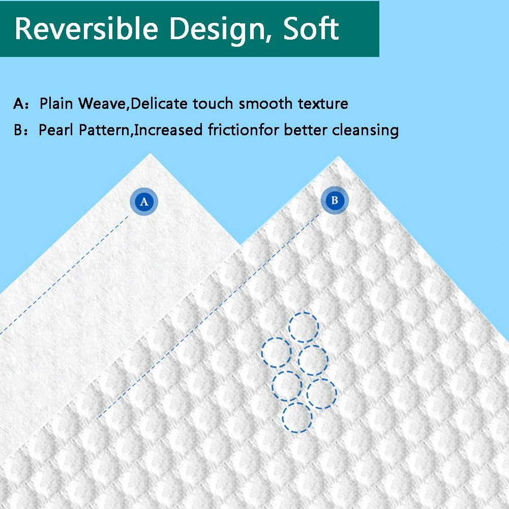 Disposable Soft Cotton Face Wipes – 60pcs (20×20 cm)