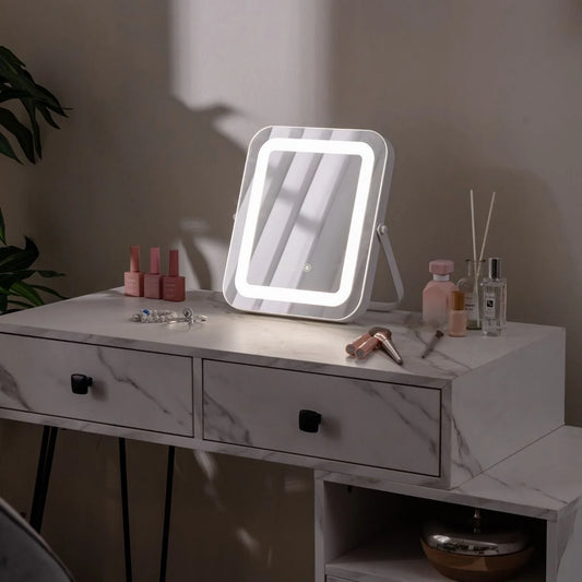 Lighted Makeup Mirror with Touch Control