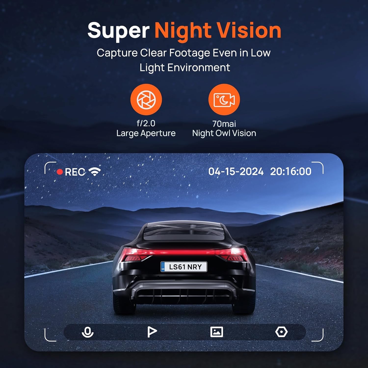 70Mai 2K WiFi Dash Cam M310
