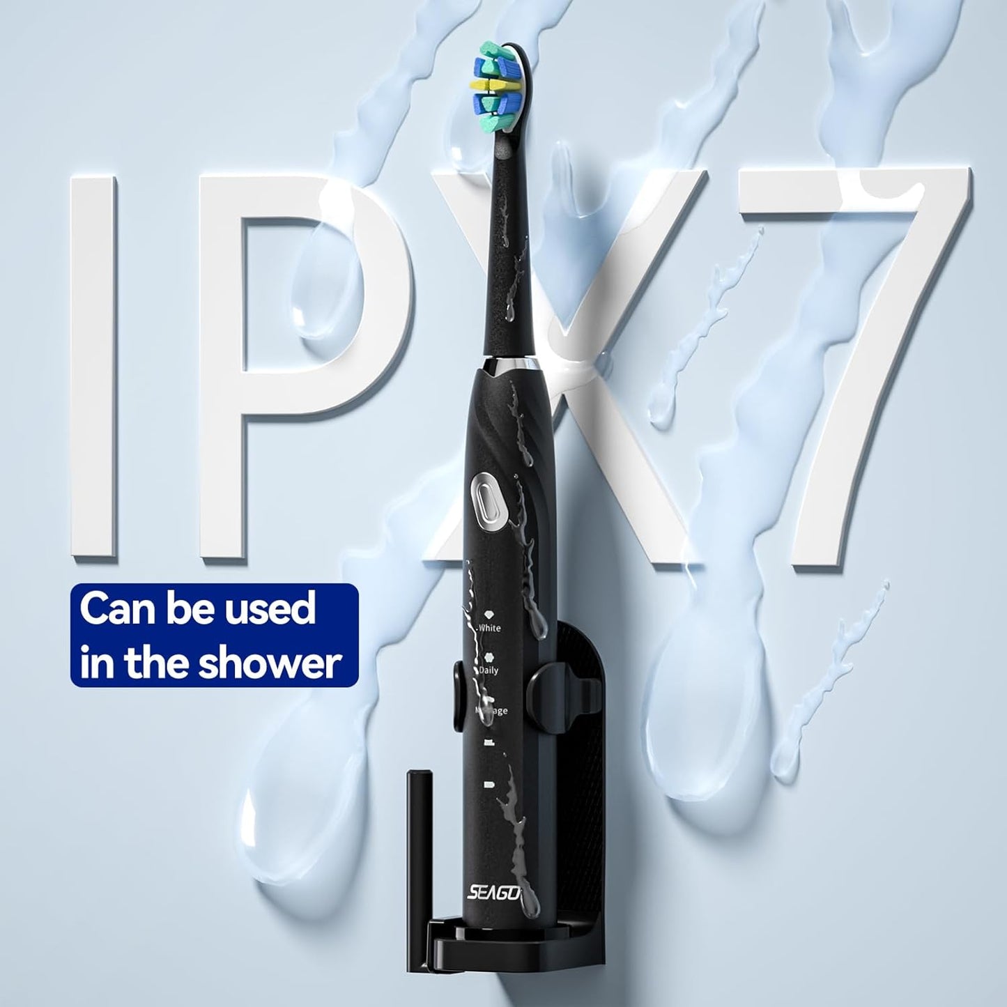 Electric Toothbrush with 10 Heads & Holder
