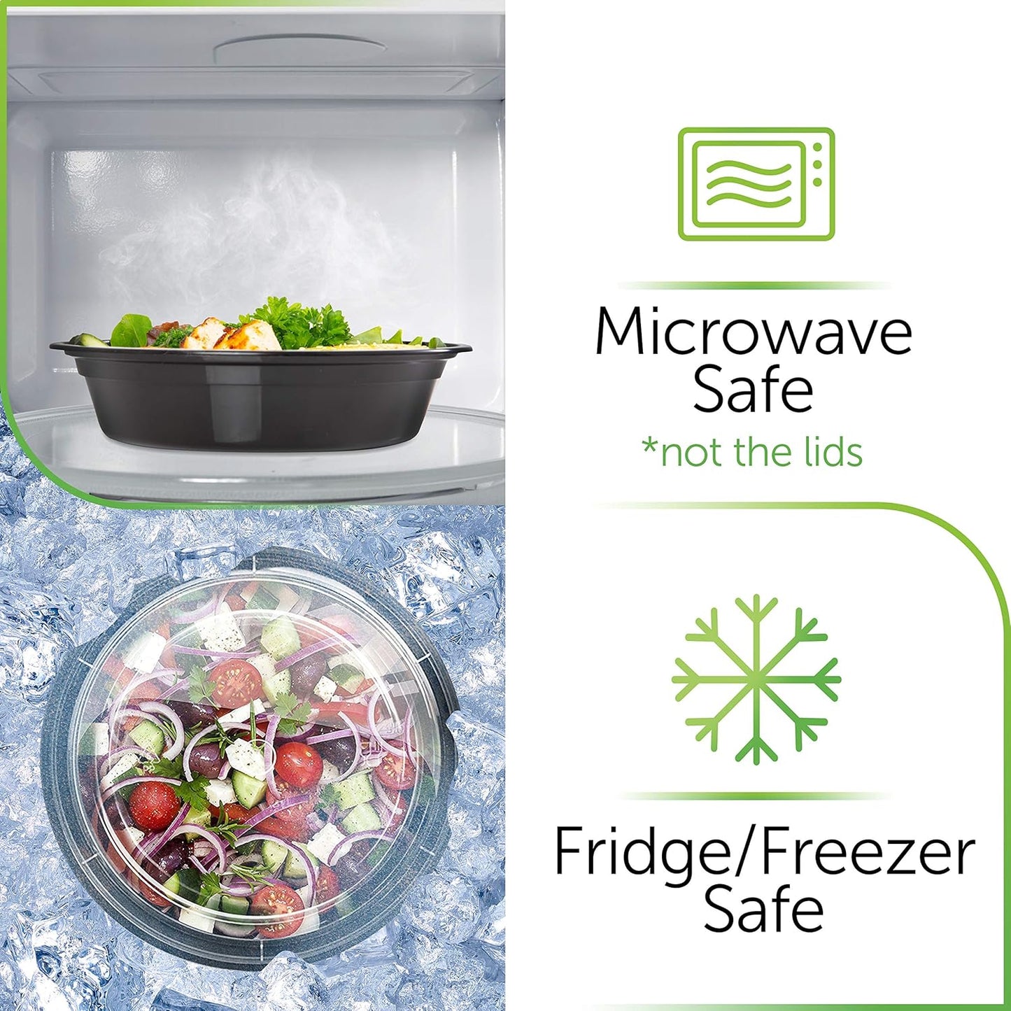 30-Pack Reusable Food Storage Containers - Microwave & Freezer Safe