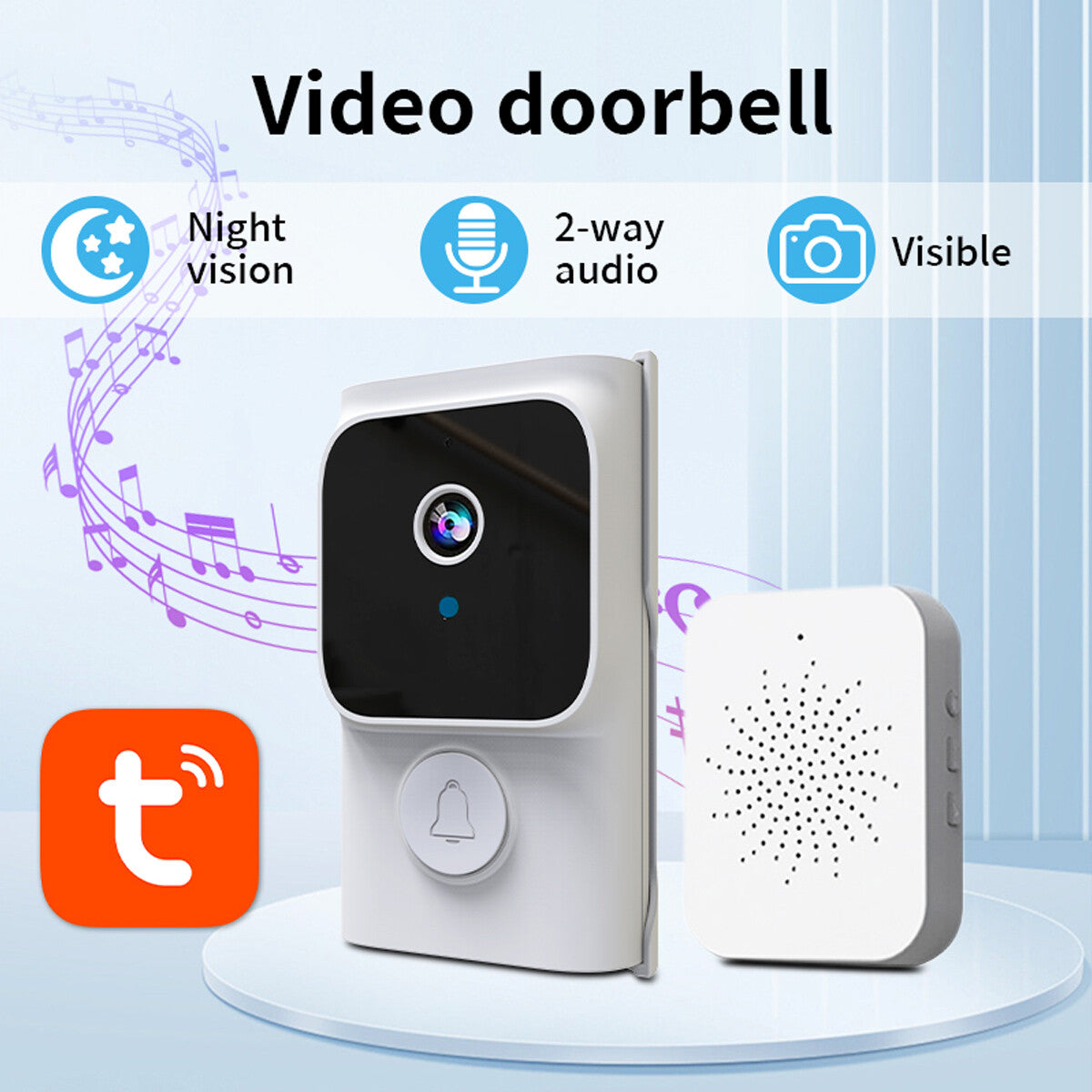 Wireless Wifi Smart Doorbell Video Phone Security Camera Door Bell Ring Intercom