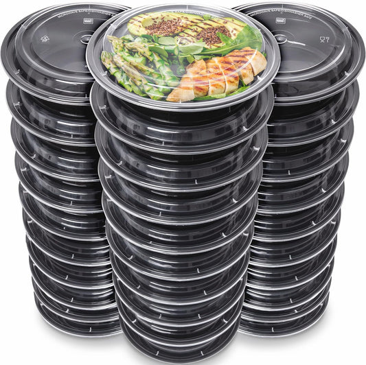 30-Pack Reusable Food Storage Containers - Microwave & Freezer Safe