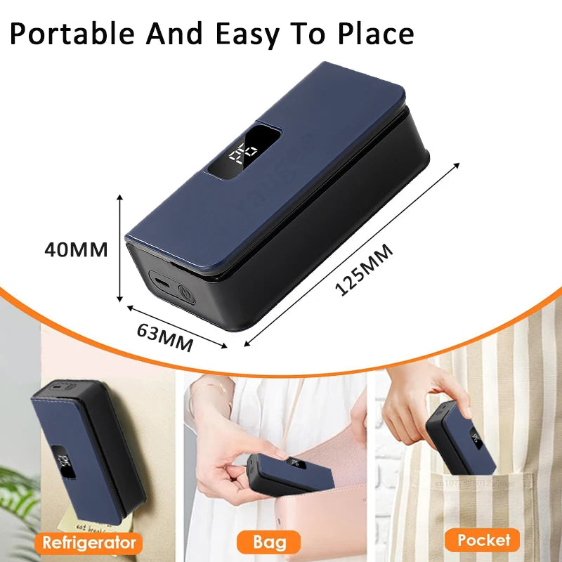 Bag Sealer Mini Plastic Bags Sealer 2In1 Portable Packaging Thermal Sealing Machine Rechargeable Food Storage Plastic Bag Sealer