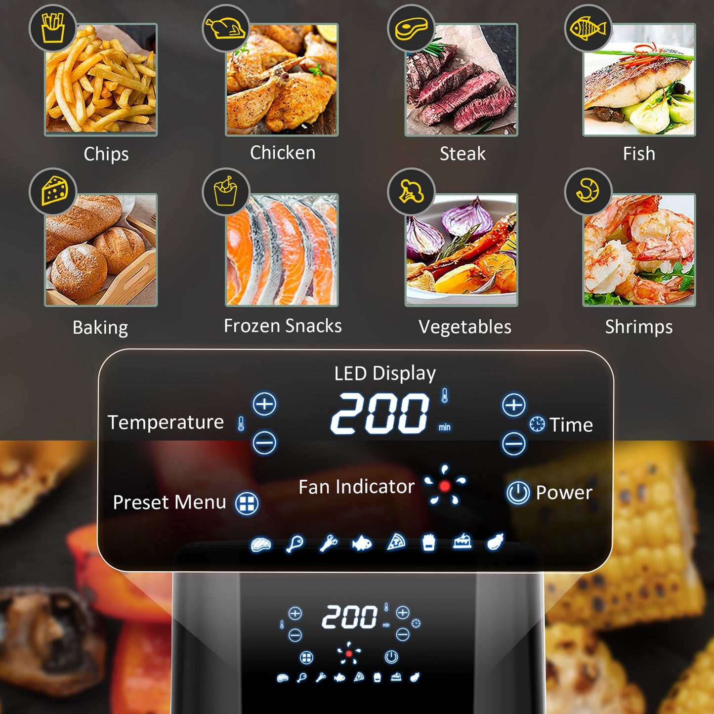 1500W 4.5L Digital Air Fryer