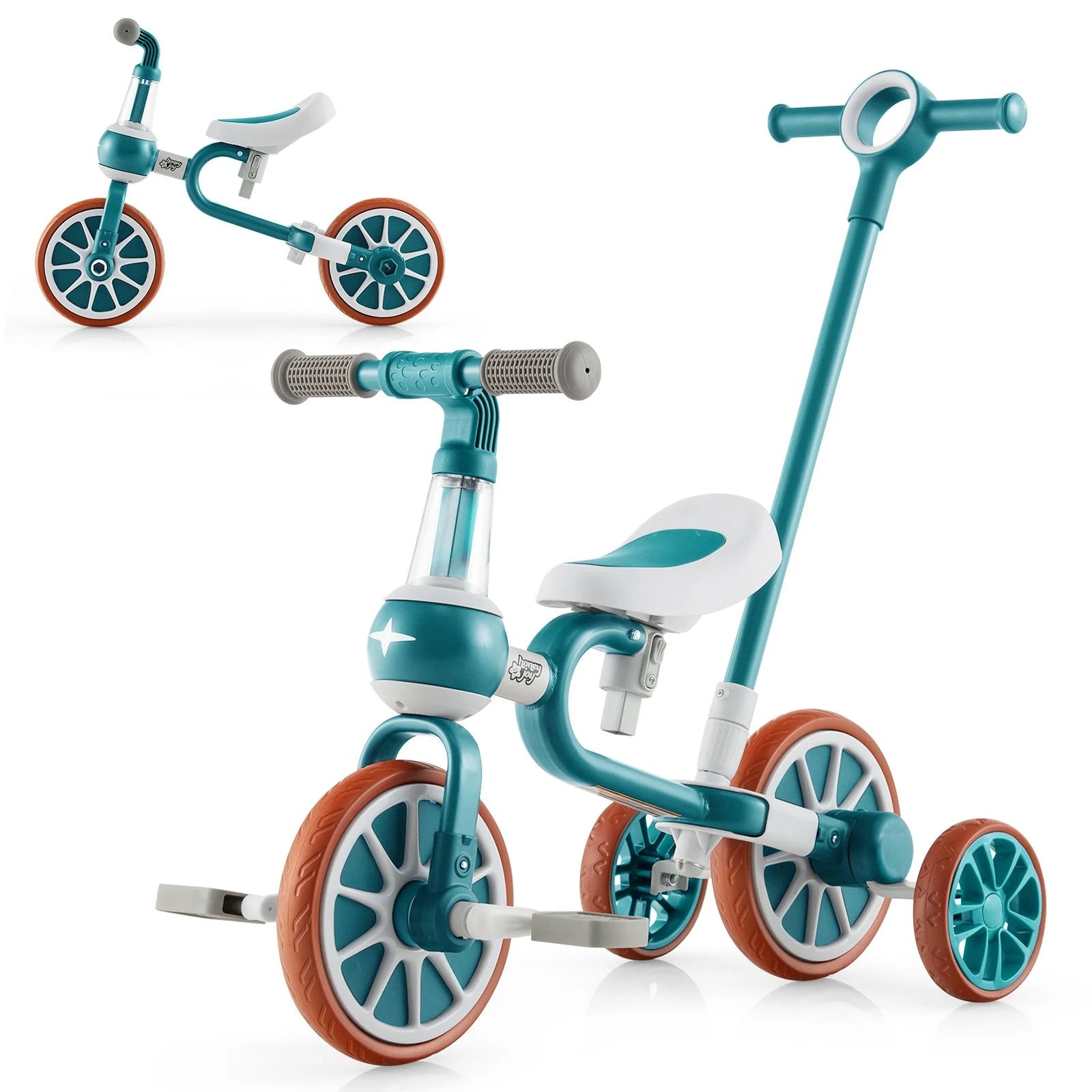 4-in-1 Kids Balance Trike – Adjustable Push Handle