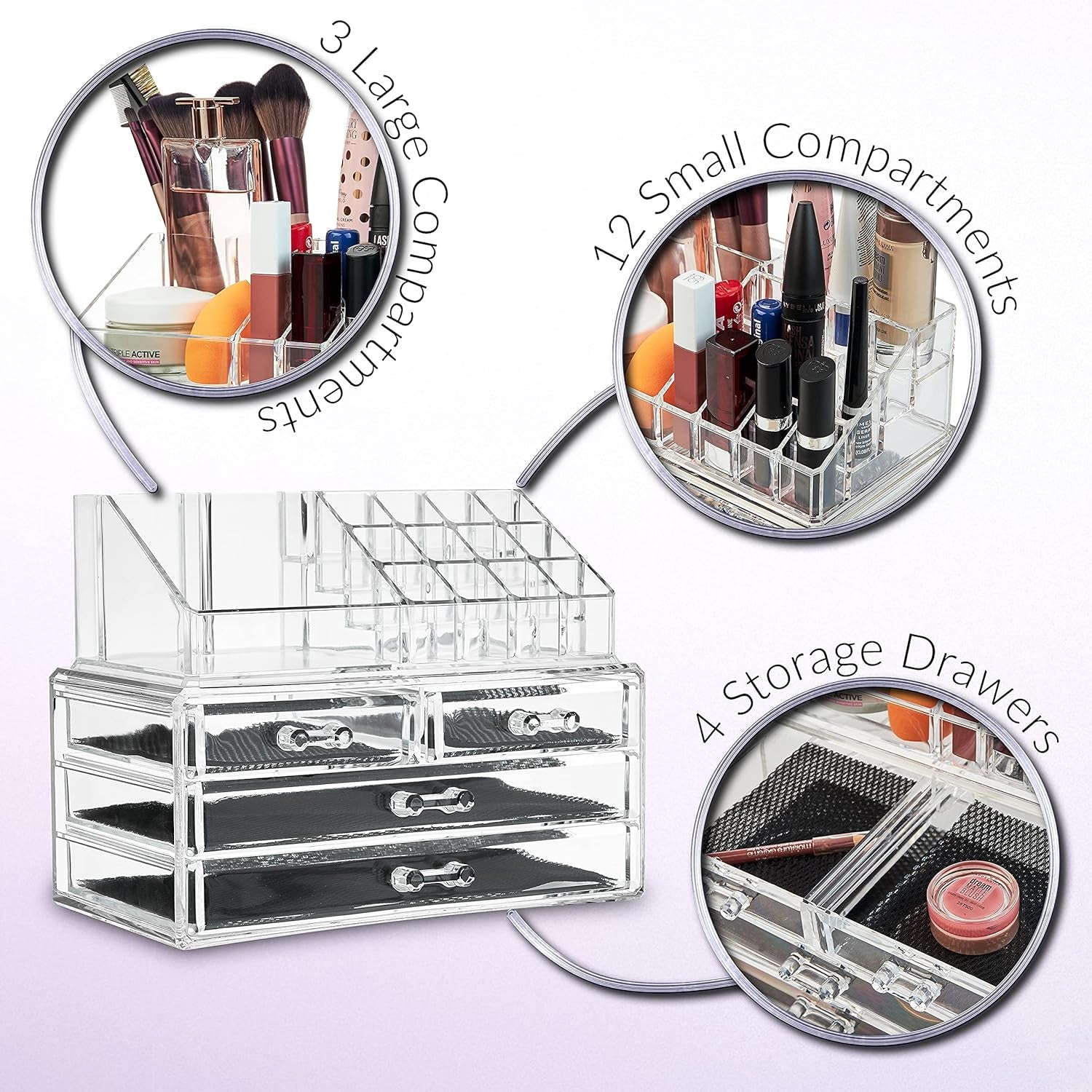 Makeup Organizer with Drawers – Skincare & Jewelry