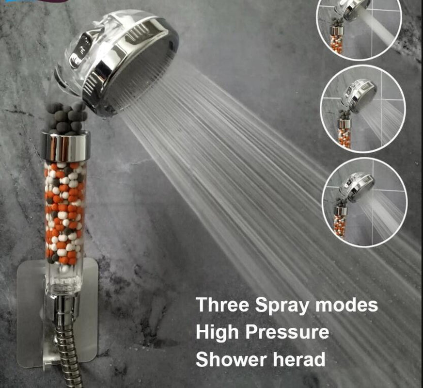 3-Mode High Pressure Shower Head