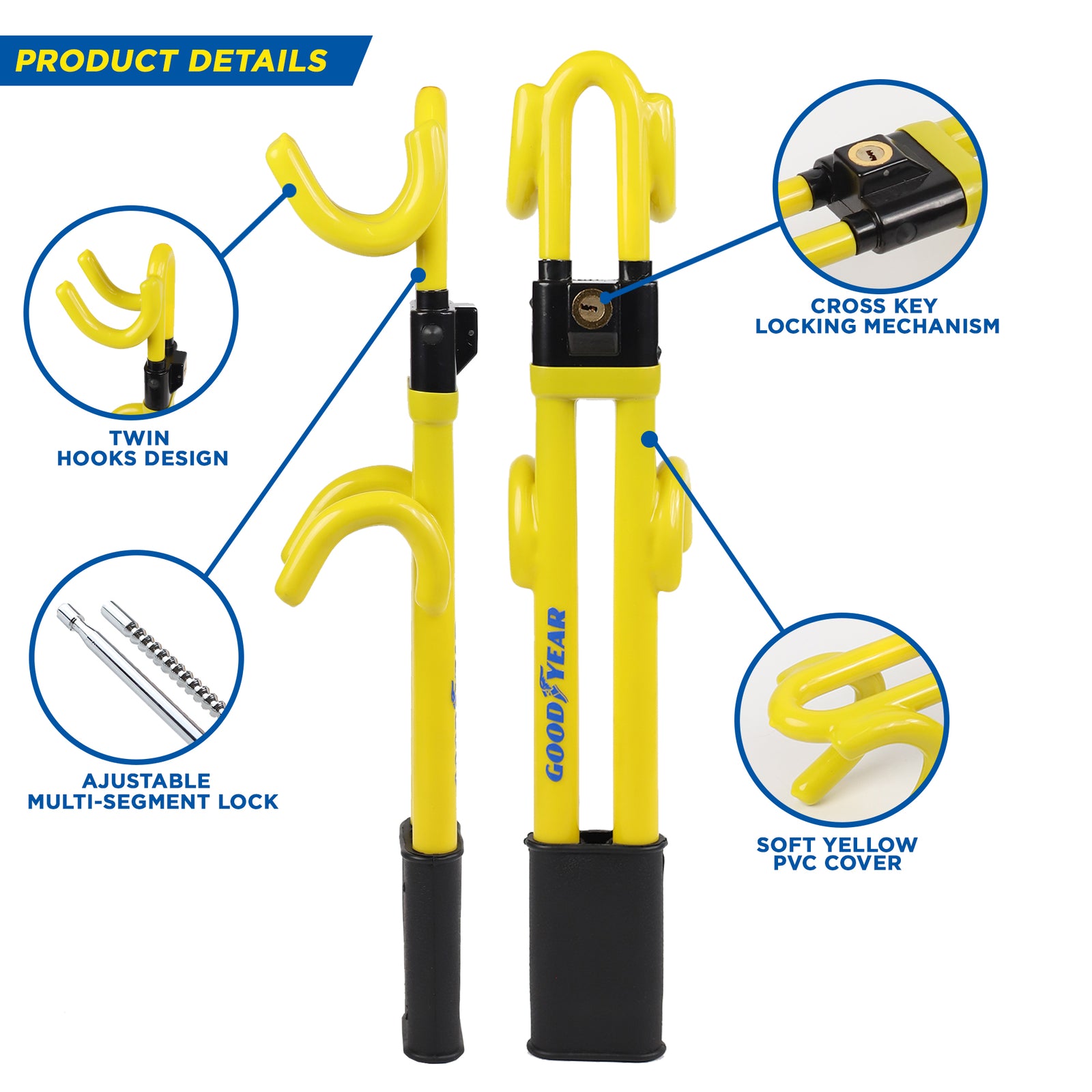 Goodyear Heavy Duty Steering Wheel Lock